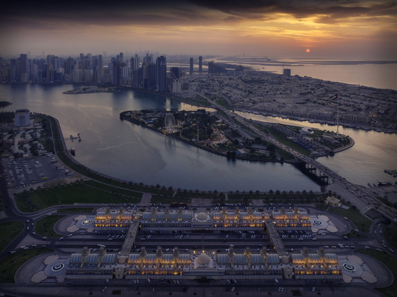 Sharjah With Its Landmarks